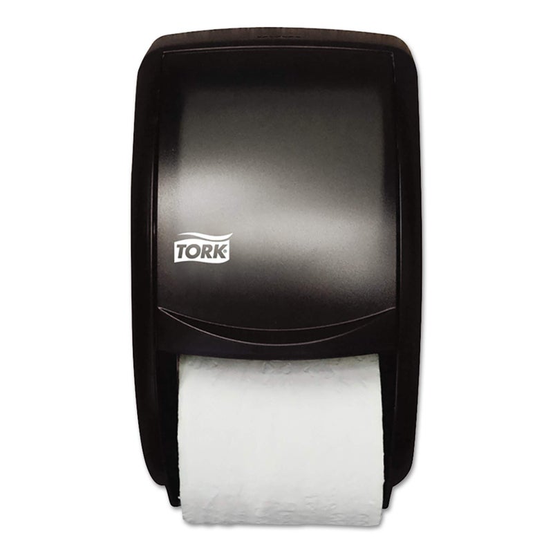 Tork Twin Toilet Paper Roll Dispenser Smoke T24, Modern Look, 55TR - Image 1